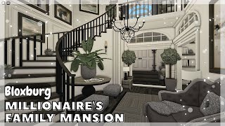 BLOXBURG: Millionaire's Family Mansion Speedbuild (interior   full tour) Roblox House Build