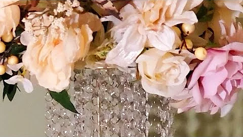 DIY Chandelier Centerpice|Dollar Tree DIY|How to create beautiful wedding centerpieces on a budget