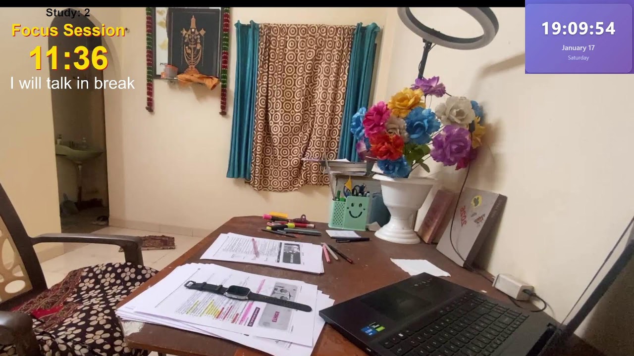 17.01.26 📚 Study With Me LIVE | 3 Hour Silent Study Session | Beat Procrastination Together