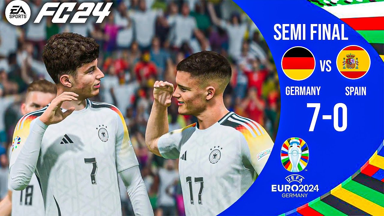 FC24 - Germany vs Spain (7-0) | Full Match | UEFA Euro Semi