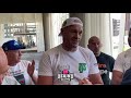 “WE ARE SPARTANS!!” TEAM SAUNDERS & TYSON FURY CHANT BEFORE PRESS CONFERENCE