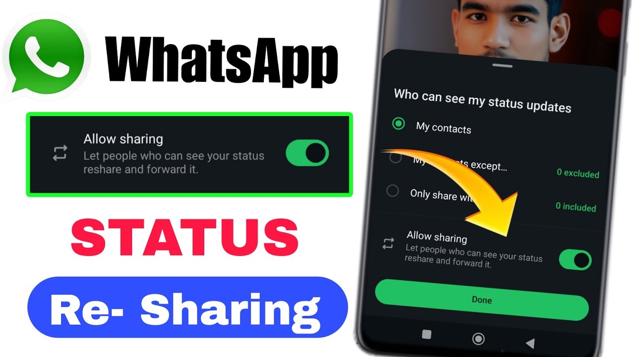 allow sharing whatsapp | whatsapp status allow sharing | let people who ...