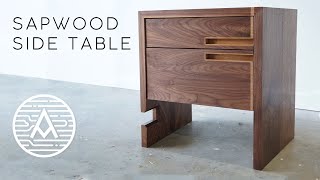 Walnut Side Table with Sapwood Inlay