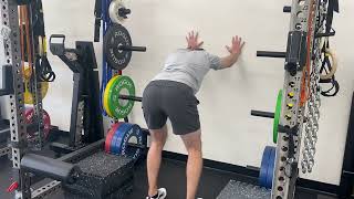 Wall Hinge, Lat Stretch with Thoracic Reach to Toes