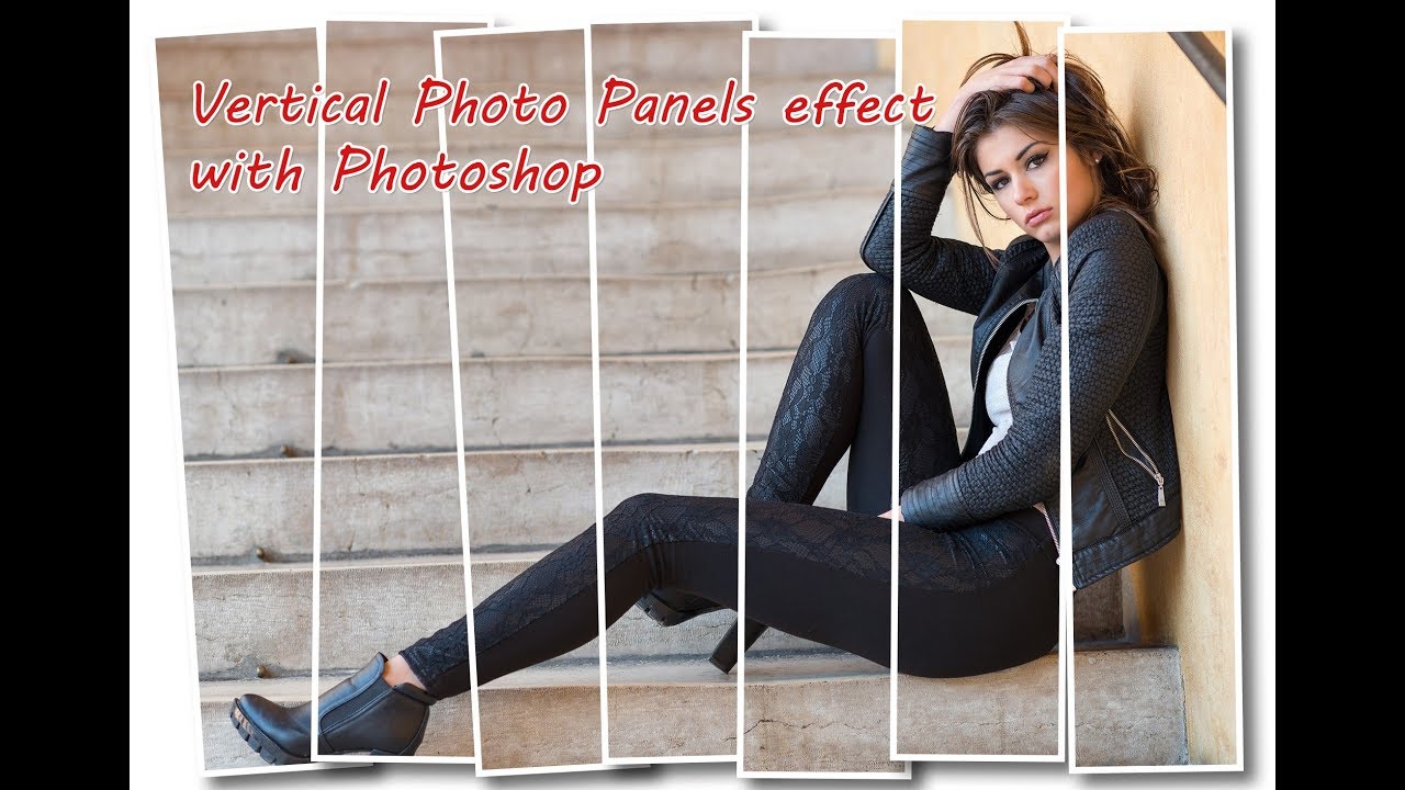 How to create Vertical Photo panels effect with Photoshop