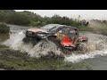 Dakar cars crossing a river  rally raid portugal 2024  w2rc  ap90.