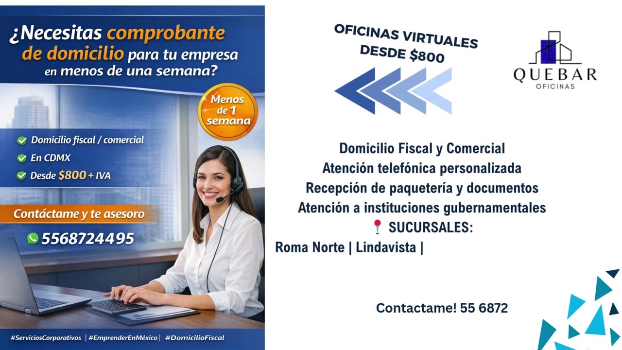 Es hora de rentar tu oficina virtual en Quebar oficinas