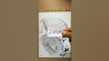 🦁 2MIN 20MIN 2HOUR Chhatrapati Shivaji Maharaj drawing || drawing challenge