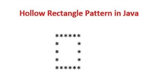 Hollow rectangle pattern in java
