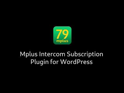Mplus Intercom Subscription Plugin for WordPress