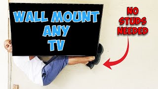 BEST Way to Mounting "ANY" TV On a Wall | Without a Stud