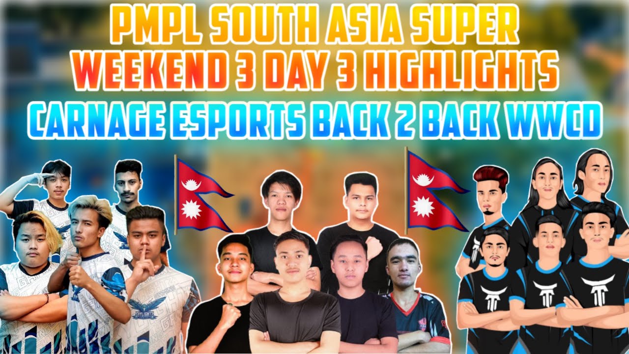 Carnage Esports BACK 2 BACK CHICKEN DINNER 🔥|| PMPL SOUTH ASIA SUPER WEEKEND 3 DAY 3 🤩- GAURABYT ||
