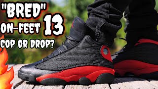 jordan 13 bred on feet