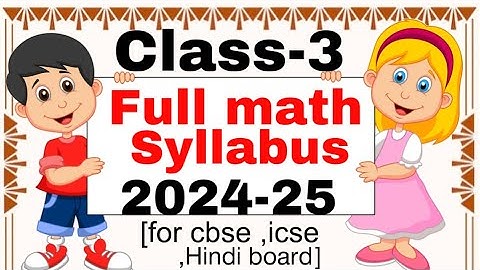 CLASS-3 |MATH SYLLABUS| #class3 #maths #mathematics #mathsyllabus #class3math