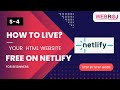 How to Host Your HTML Page on Netlify in 2024 | Step-by-Step Guide 🚀 #webhosting #netlify