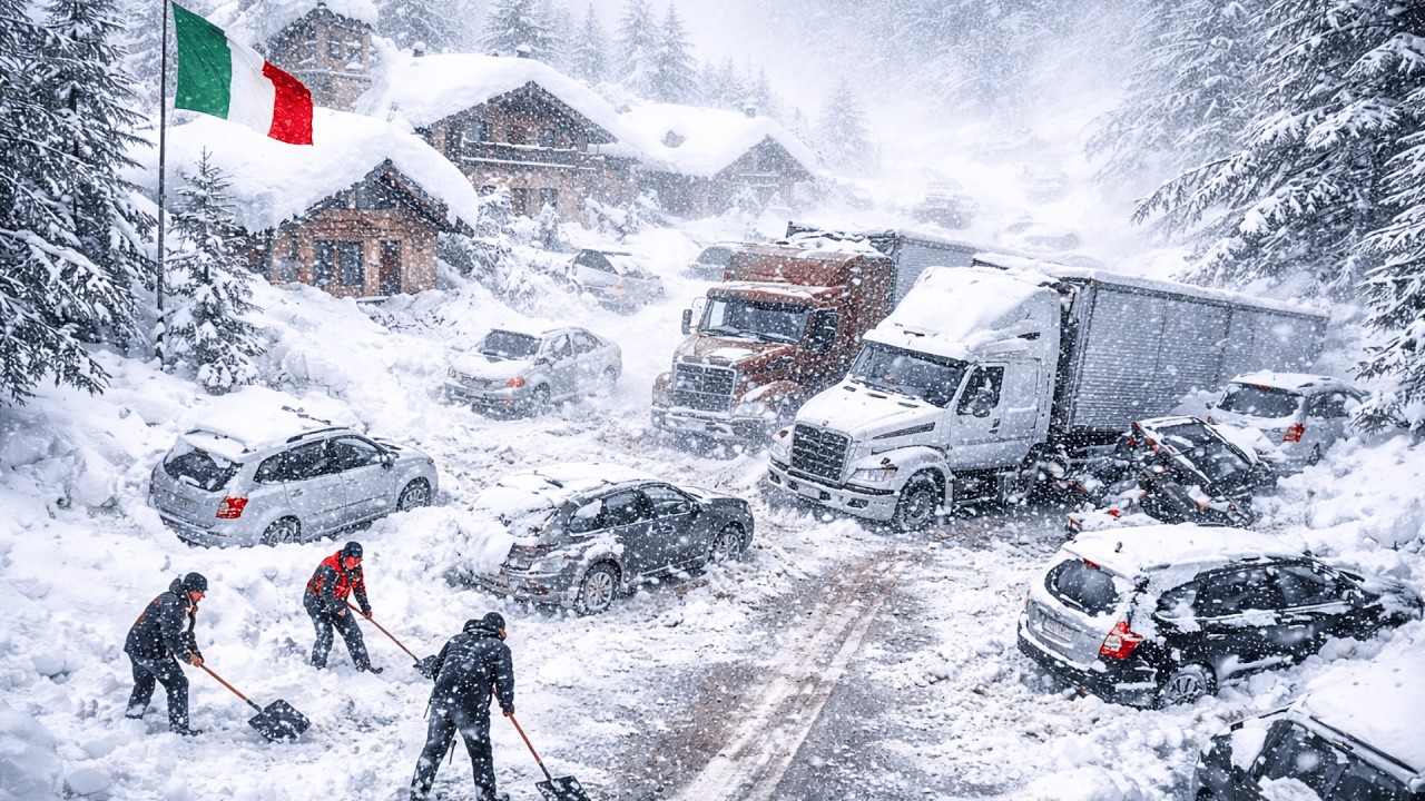 CHAOS in Italy! Piedmont Disappears Under Heavy Snow as Cars and Houses Are Buried