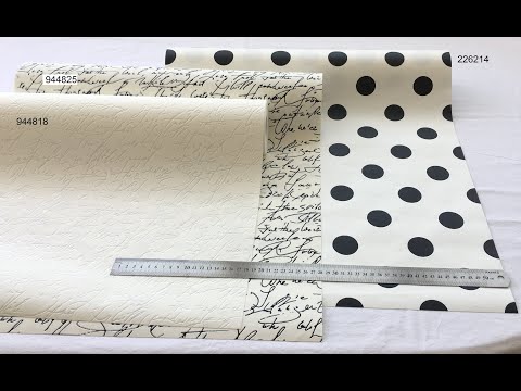 Шпалери в чорний горох на білому тлі 226214, вінілові миючі обоі на флізеліновій основі, опуклі кружальця, видео 8