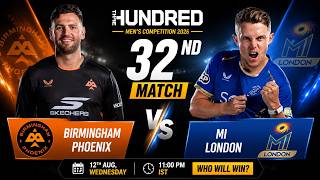Birmingham Phoenix vs MI London 32nd Match Prediction, Who Will Win | The Hundred 2026