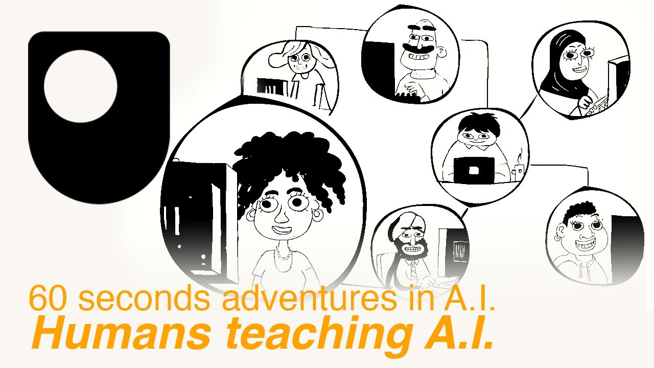 ⁣60 second adventures in Artificial Intelligence - Humans teaching A.I. (3/4)