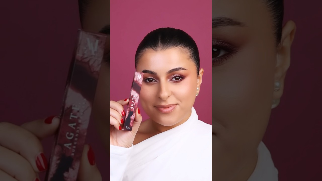 خليني اراويكم شلون سويت لوك بمسكارة آيجت المسكارا البرغندي  لون نار 🔥 