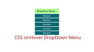 Css - Hover Dropdown