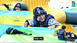 Cute taehyung struggle 😂😂😂on run bts episode 85