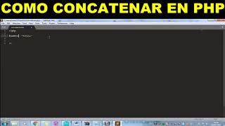 COMO CONCATENAR EN PHP - INTERNET HELLO WORLD