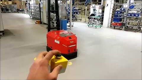 ROBOS Tugger AGV Application with Automatic Hitch