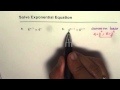 Solve Exponential Equation with Different Base