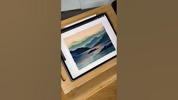 Procreate Watercolor Landscape Tutorial #procreatebrushes #procreatetutorial