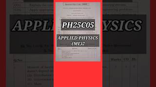 Applied Physics(ME)2- PH25C05 #ph25c05 #appliedphysics #appliedphysics2 #mech #physics2 #r2025