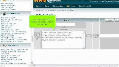 How to park a domain in WHM - Canadian Web Hosting