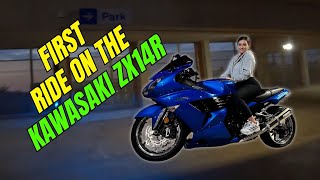 Thrilling First Ride on the Kawasaki ZX14R | Experience the Power!