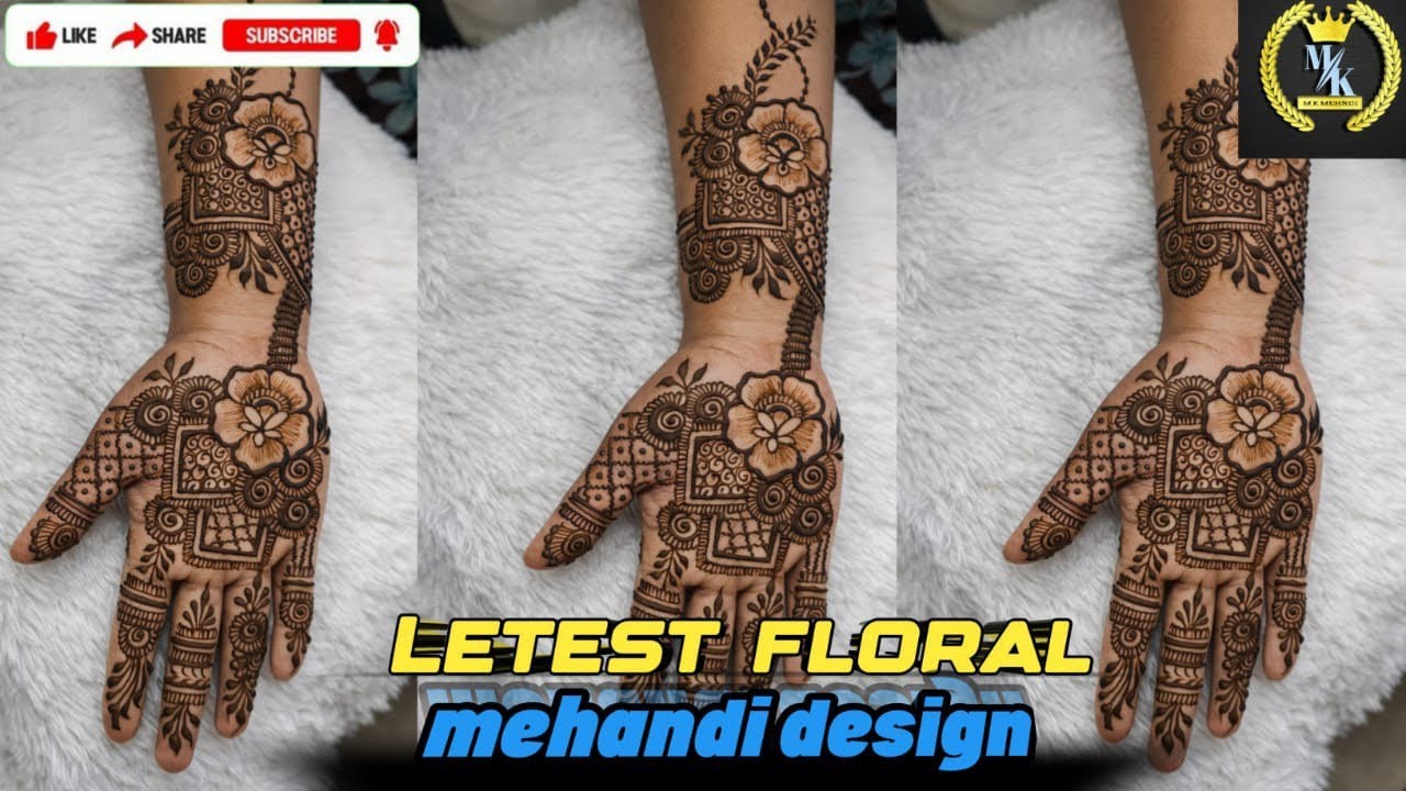 Letest Floral Mehandi Design ! New Mehndi Design ! Easy Mehandi Design ! 👌