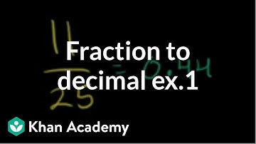 Fraction to decimal example | Decimals | Pre-Algebra | Khan Academy