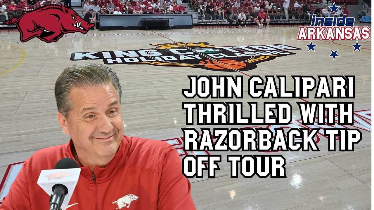 Calipari Razorback Red John Calipari thrilled with Razorback Tip-Off Tour - YouTube