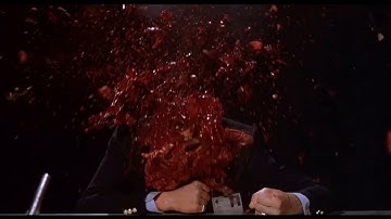 Frame Interpolation for Large Motion - Scanners 1981 (Kosher salt meets a realistic gelatin head)