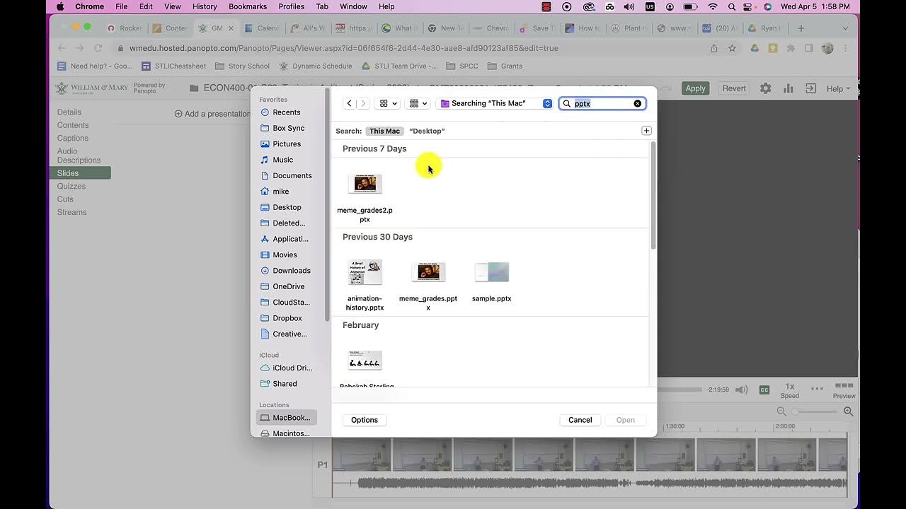 Powerpoint to panopto youtube