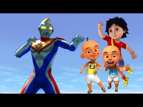 Upin Ipin Shiva antv VS ULTRAMAN DYNA super animasi cartoon movie feat ladybug nursery rhymes