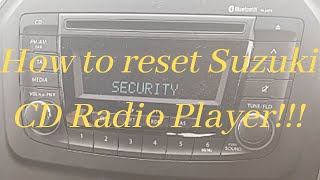 How to reset Suzuki CD Radio Player Deck!!!