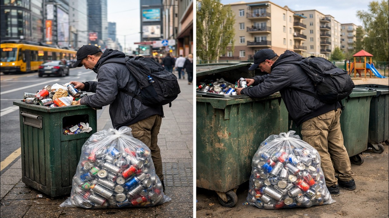 Niedzielne nieplanowane puszkozbieranie w centrum miasta oraz osiedlu (08.02.2026)