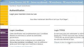 LionsBase/CMS : comment se connecter au backend TYPO3