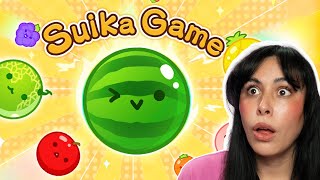 playing the watermelon game for the first time (suika game)