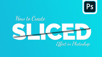 How to Create Sliced Text in Photoshop | Adobe Photoshop tutorial | #Shorts