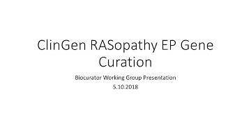 ClinGen RASopathy Working Group gene curation review