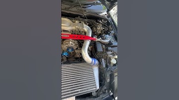 Blitz turbo , V mount intercooler / radiator / strut tower bar , greddy compression tube