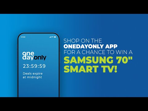 Download the OneDayOnly app and win a 70" TV!