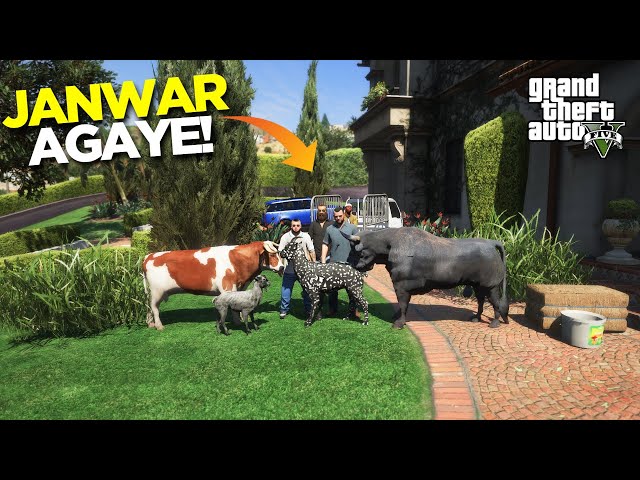 JIMMY AND MICHAEL GOT ANIMALS FOR EID | GTA 5 class=