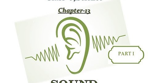 Class 8- Science: Chapter -13, Sound (Part-1)
