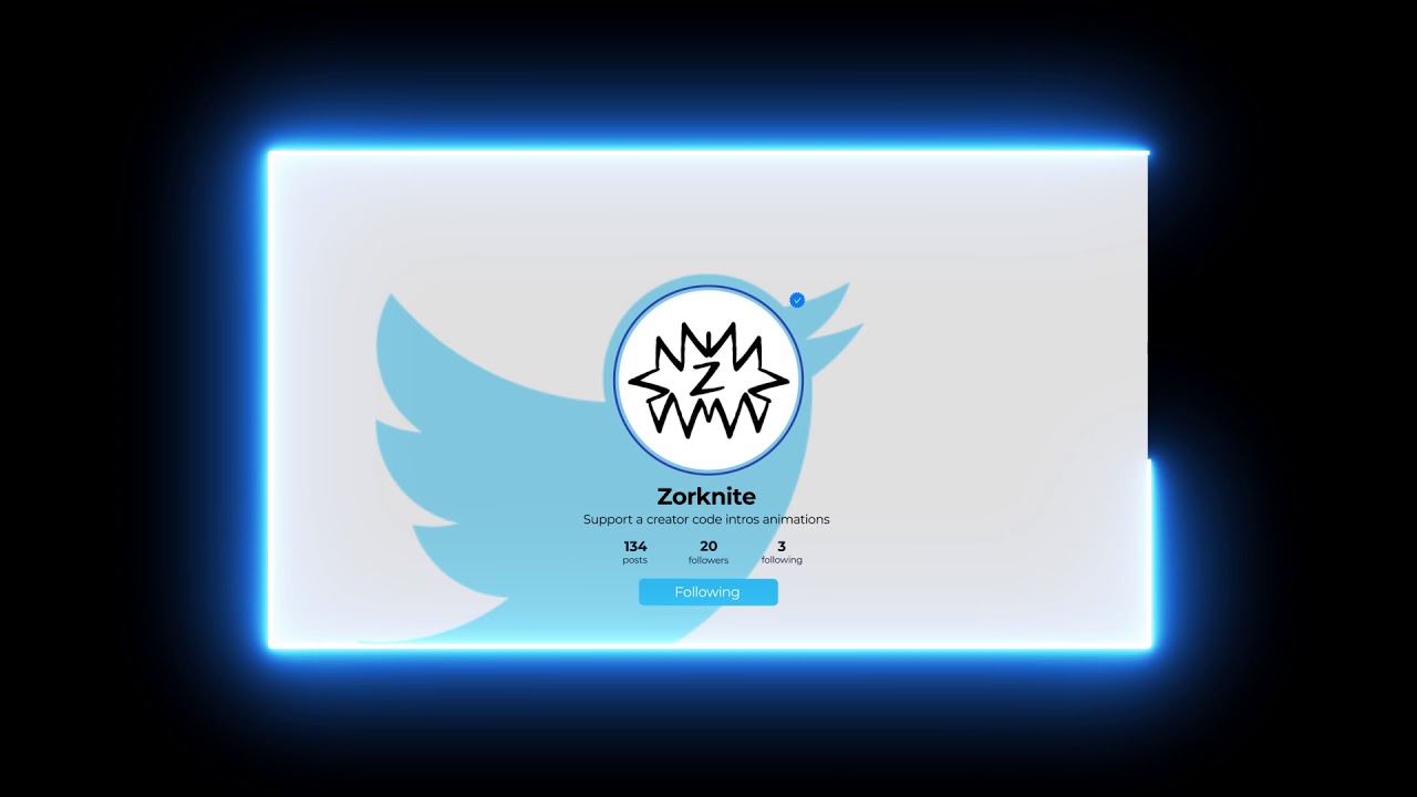 Social Media Intro Instagram Twitter And Fortnite Support A Creator